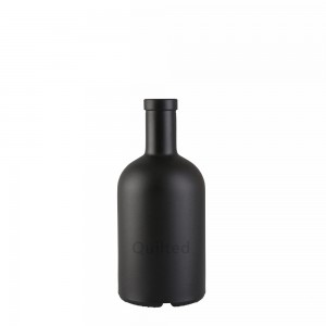 375 ml black color liquor wine glass bottle