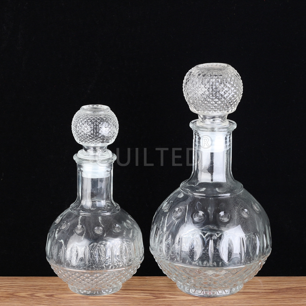 High-Quality Cheap The Most Expensive Whiskey Bottle Factories Pricelist- Factory Outlets Clear wine glass Whisky bottle  – Globe shape – QLT – QLT