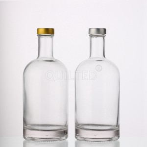 375 ml round shape liquor glass gin bottle with screw