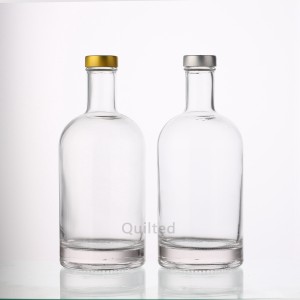 375 ml clear liquor glass gin bottle with screw