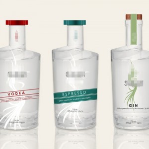 500 ml liquor clear vodka glass bottle with cork