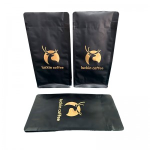 500G 454G 16Oz 1Pound Roasted Coffee Beans Packaging Box Pouch With Pull Off Zipper