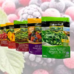 OEM Printed Frozen Fruits and Vegetables Packaging