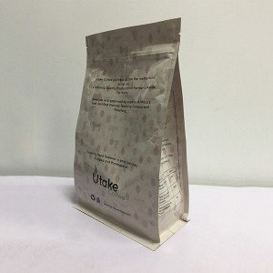 Customized Logo Aluminum Foil Flat bottom Pouches for Coffee Beans Packaging