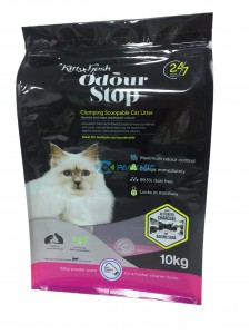 Printed Cat Litter Packaging Bags with Resealable Zip