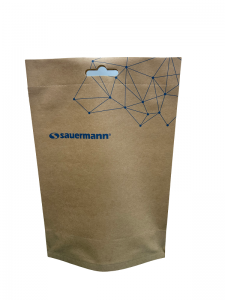 Kraft Compostable Stand Up Pouchs with Tin Tie