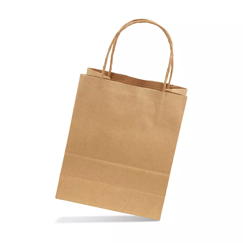 Custom Simple Logo Printed Environment Friendly Kraft Paper Bags Featured Image