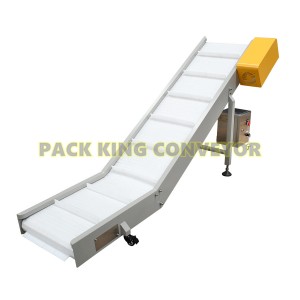 304 Stainless Steel PP/PVC/PU finished product Inclined Conveyor for food industry