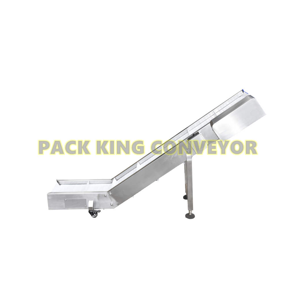 304 Stainless Steel PP/PVC/PU finished product Inclined Conveyor for food industry Featured Image