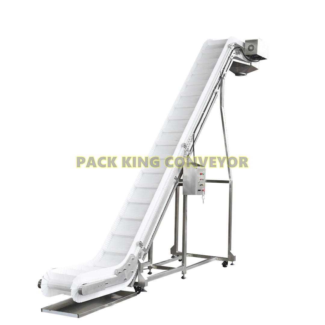 Inclined PP modular belt elevating conveyor easy to clean Featured Image