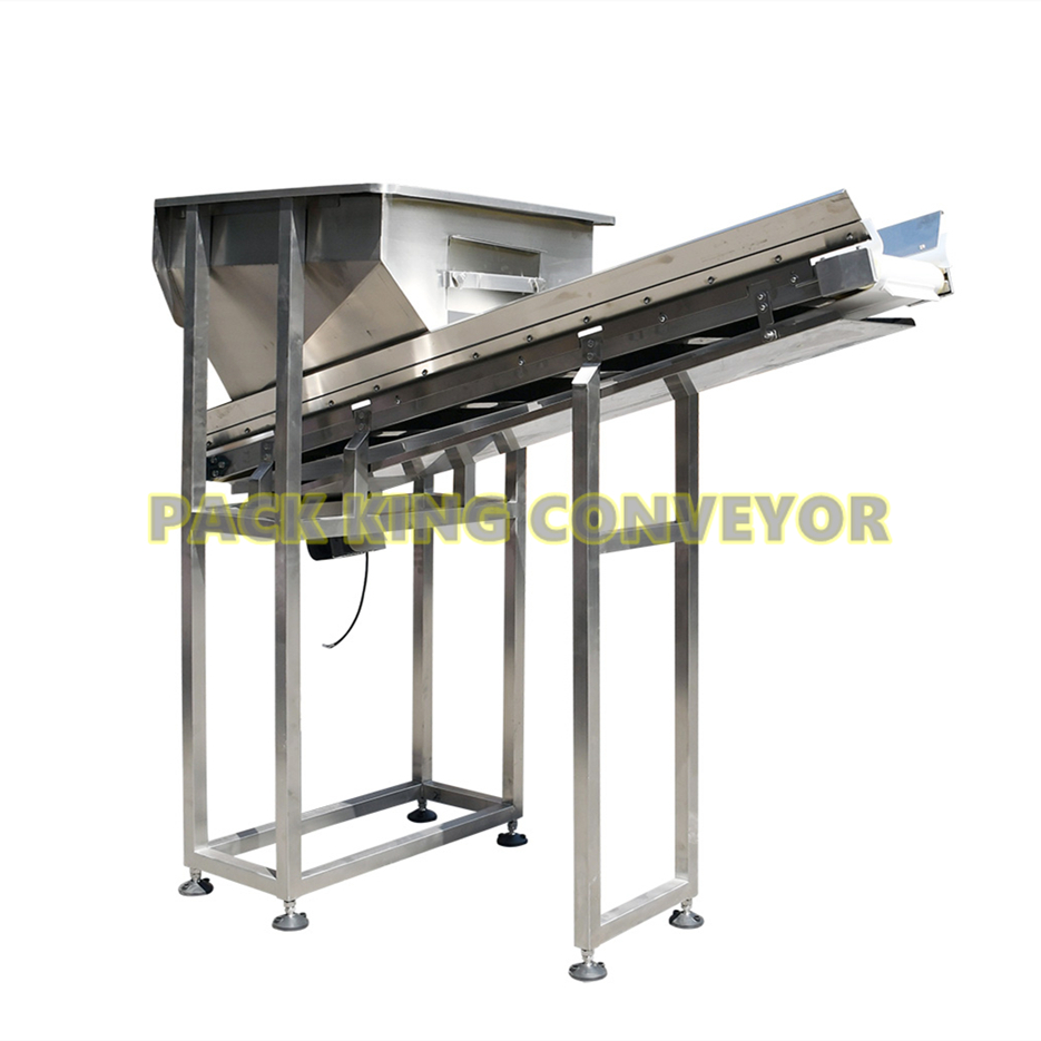 Food grade compact conveyor belt elevator feeder for auto packing system Featured Image