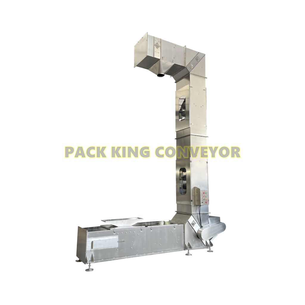 Wholesale Price Fruit Conveyor - Stainless steel food grade rice grain C bucket conveyor elevator for food plastic hardware – Pack King