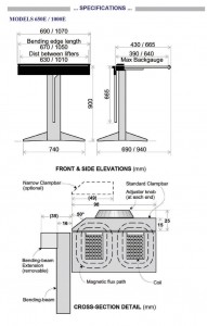 1000E Electromagnetic Aluminum Manual Sheet Metal Bending Machine
