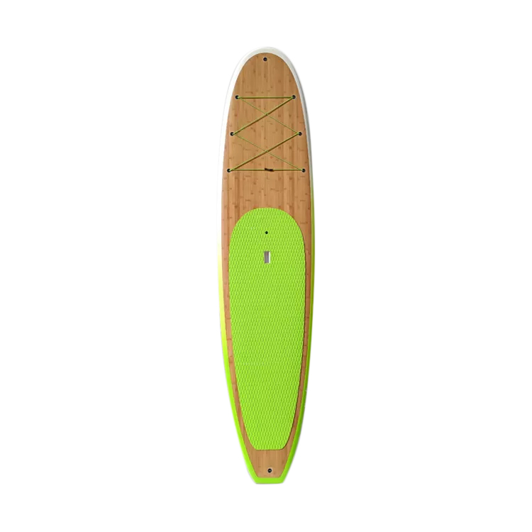 OEM Customized Dark Bamboo Epoxy Sup Board Fiberglass Stand Up Paddle Boards Surf Board Featured Image