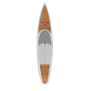 Best Fishing Board Fiberglass Fishing Boat With Wooden Surface Stand Up Paddle Racing Board Touring Sup Paddle Board