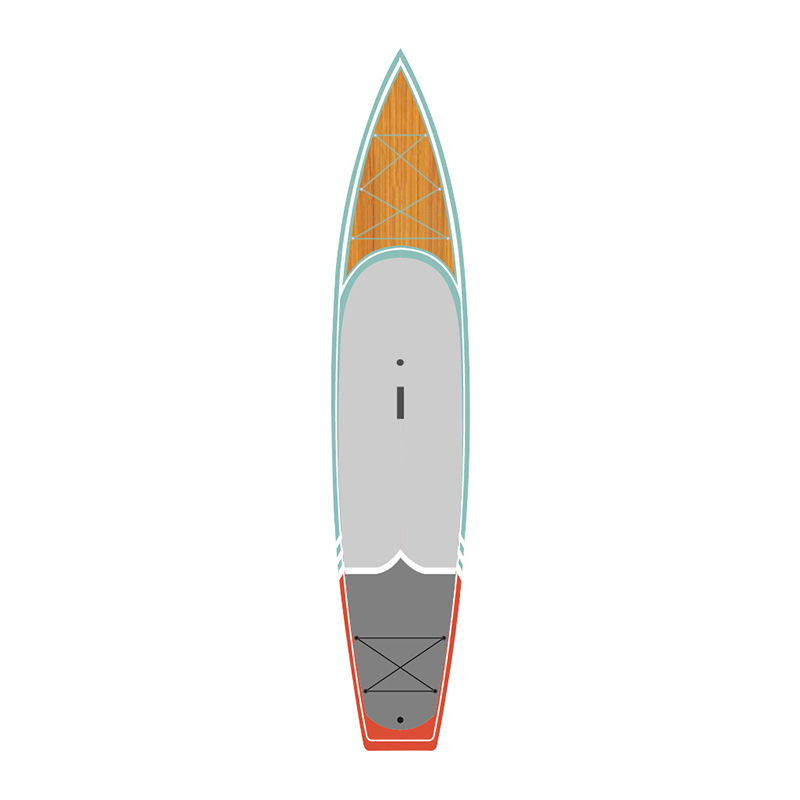 Wood paper race paddle board1