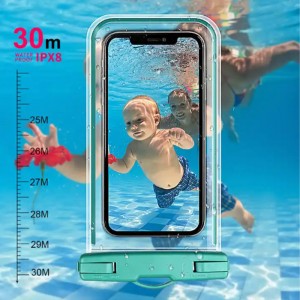 New Fluorescent Strip Luminous Transparent Mobile Phone Bag Swimming Diving Drift Camera Mobile Phone Waterproof Bag