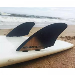 Customize Two Tab Twin Fins Surf Wood Keel Fin Surfboard Keel Fins
