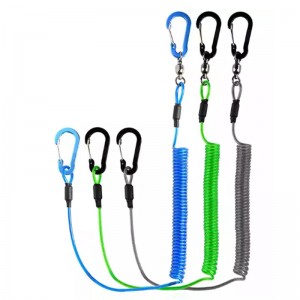 Heavy Duty Fishing Lanyard Coiled Lanyard for Fishing Rods Pliers Boating Paddles Kayak leash