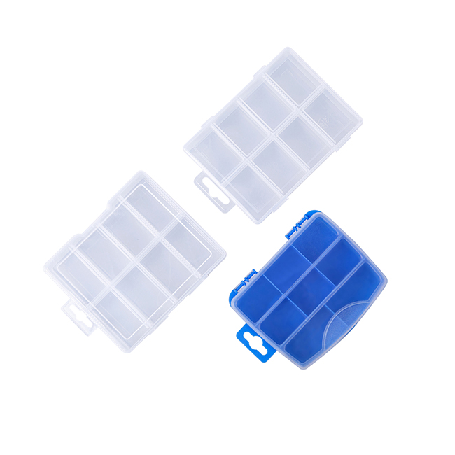 8 Grids Plastic PP Clear Storage Transparent Box