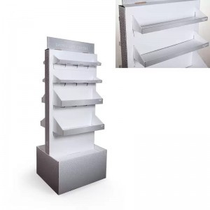 Four Tier Double Sides Free Standing Corrugated Display Unit for Christmas Ornaments