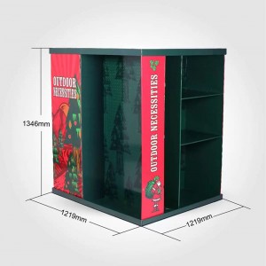 Christmas Celebration Outdoor Ornaments Full Pallet Size Corrugated Display Stand for UK Supermarket Promotion