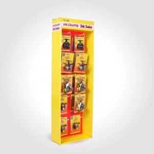 Corrugated Plastic Hook Grocery Store POS Display Stand Unit for Fishing Accessories Items in UAE