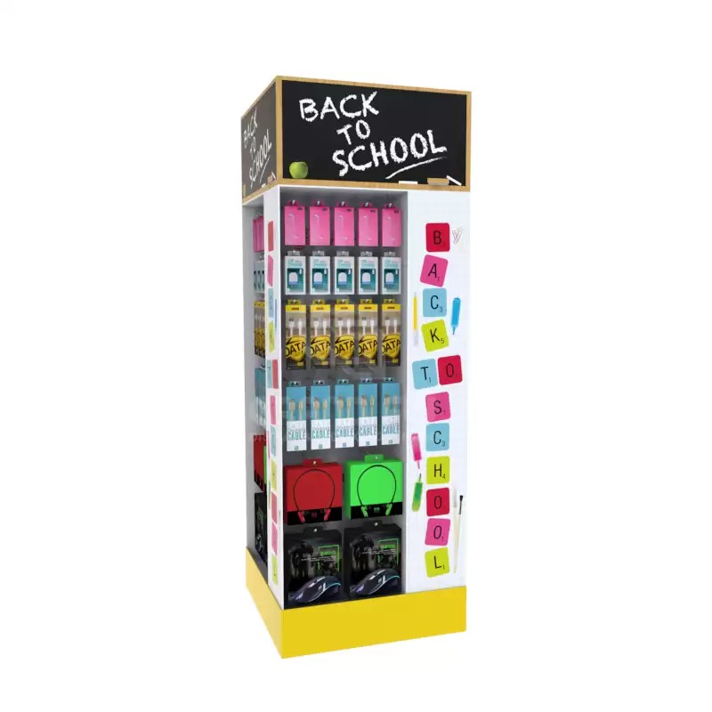 Top Quality Retail Pop Displays - Back To School Retail Computer Acessories Four Sides Displaying Quarter Pallet Display – Raymin