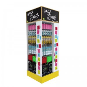 Back To School Retail Computer Acessories Four Sides Displaying Quarter Pallet Display