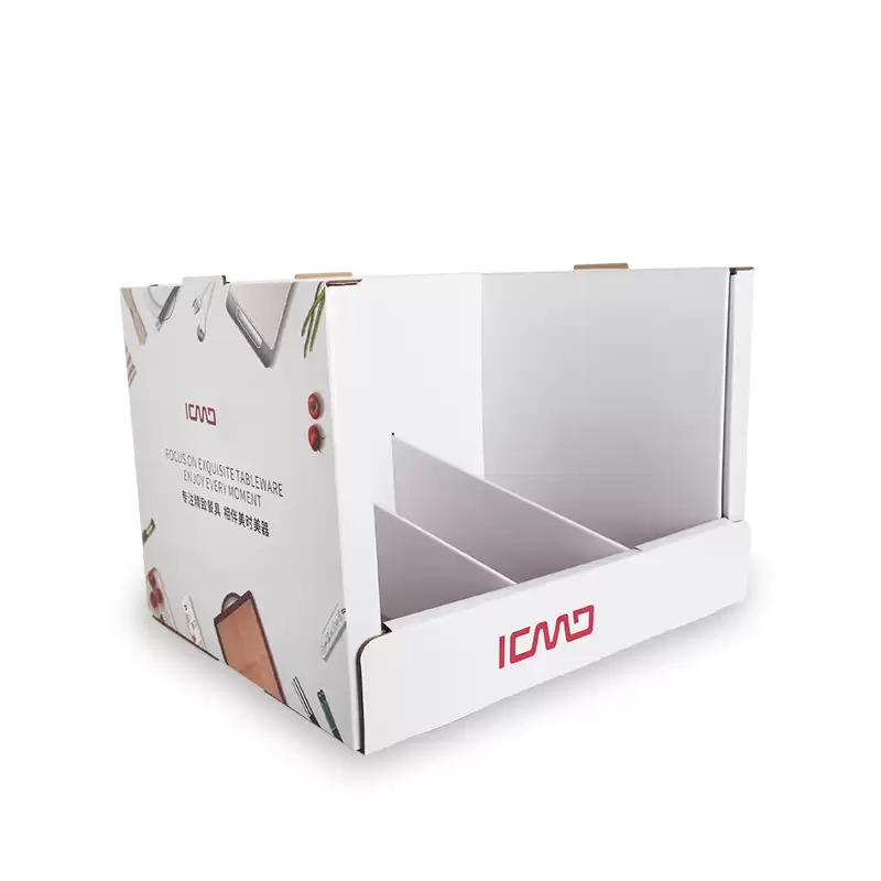 China Manufacturer for Cardboard Floor Display Stands - Exquisite Tableware Stackable PDQ for Costco Retail – Raymin