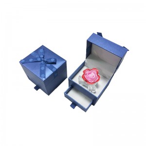 Book Style Jewelry Set Packaging Box with Bow on Top