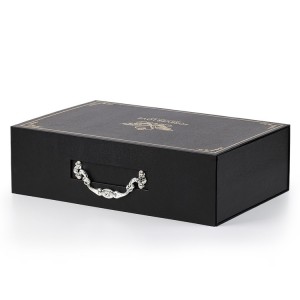 OEM China China Luxury Black Color Folding Paper Magnetic Gift Box