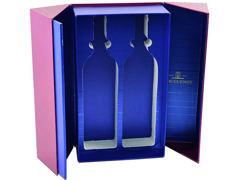 Quality Inspection for Chocolate Explosion Box - Luxury Quality Paper Packaging box for Red wine lined with Blue EVA insert – Raymin