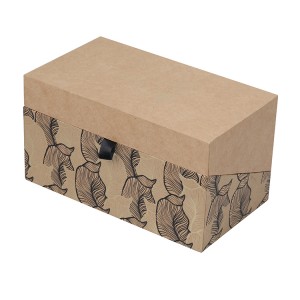 High reputation Types Of Rigid Boxes - Classic Biodegradable Kraft Hardboard Rigid Gift Box with Silk Printing – Raymin