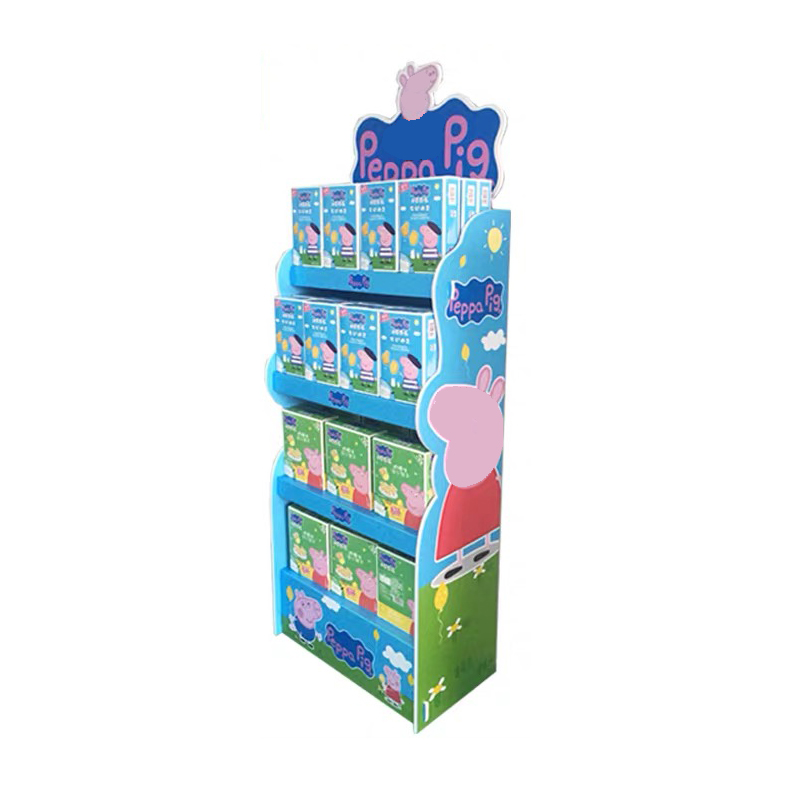 Online Exporter Retail Display Pallets - Peppa Pig Cookies Freestanding Display Unit for Snack Food – Raymin