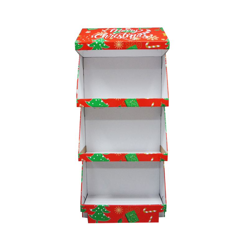 Excellent quality Cardboard Pos Display - Christmas Holiday Promotion Double Sides Cardboard Display Shelf For Party Products – Raymin