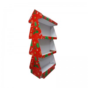 Christmas Holiday Promotion Double Sides Cardboard Display Shelf For Party Products