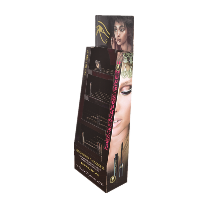 Trending Products Pallet Display Stand - Eyelash brush 4 tier Corrugated Display Stands for cosmetics – Raymin