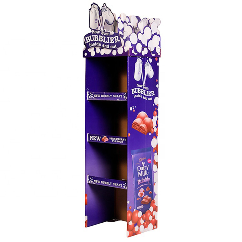 Top Suppliers Cardboard Display Trays - Quick Assembly Dairy Milk Bubbly Snack Food Pop Display FSDU Unit for Tesco Marketing Retail – Raymin