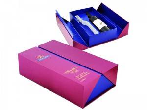 Good quality Handmade Box - Luxury Quality Paper Packaging box for Red wine lined with Blue EVA insert – Raymin
