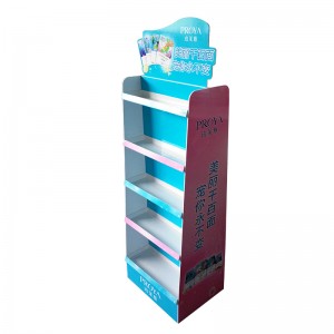 2 Sides Displaying Corrugated Shelf Display for Facial Mask Skin Care Products