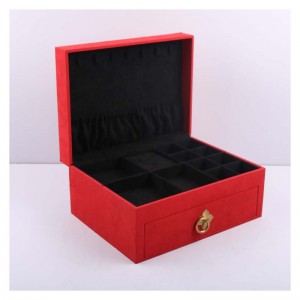 2 Layer Book Style Fashion Jewerly Storage Box with Drawer Design