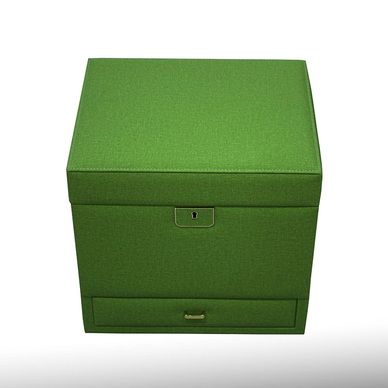 High reputation Types Of Rigid Boxes - High Quality Green Color Clamshell Shape Jewelry and Cosmetic Storage Box for Home Use – Raymin