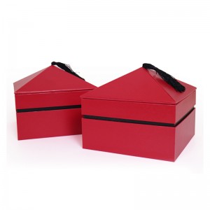 Square Packaging Box with Base and Diamond – shaped Top Lid