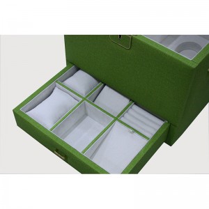 High Quality Green Color Clamshell Shape Jewelry and Cosmetic Storage Box for Home Use
