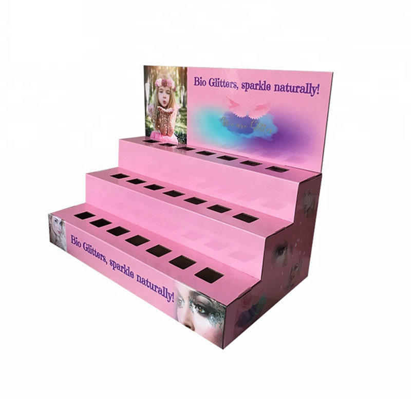 High Quality for Custom Cardboard Counter Displays - Elegant 3 Tier Cosmetics Counter Top Display Unit for Lipsticks – Raymin