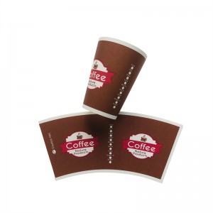 Factory Cheap Hot Disposable Paper Cup Raw Material Coffee Paper Fan Wholesale Cup Fan
