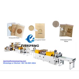 Hexcelwrapping padded mailer making machine