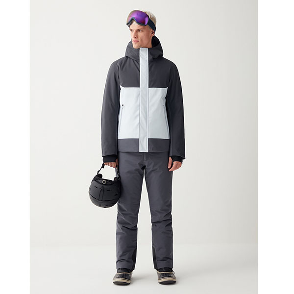 후드티가 있는 새로운 스타일의 남성용 투톤 스키 재킷
