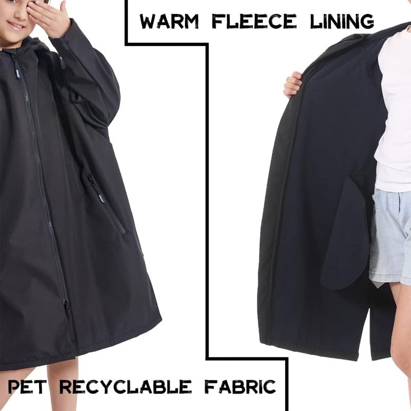 China Kids Swim Parka Waterproof Changing Robe Oversized Swimming Coat  Hooded Surf Poncho Manufacturer and Supplier